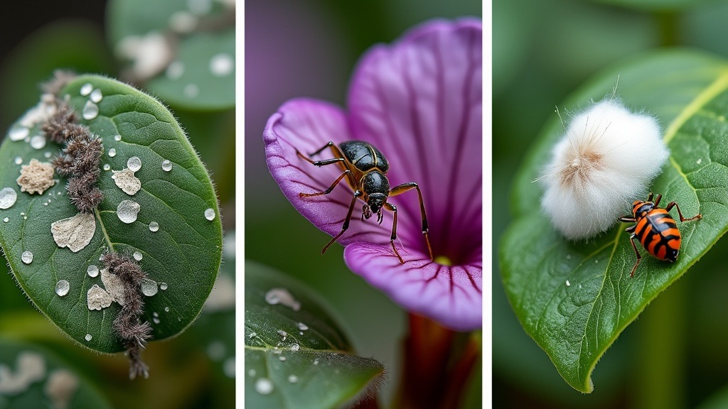 Daños causados por plagas comunes en violetas africanas